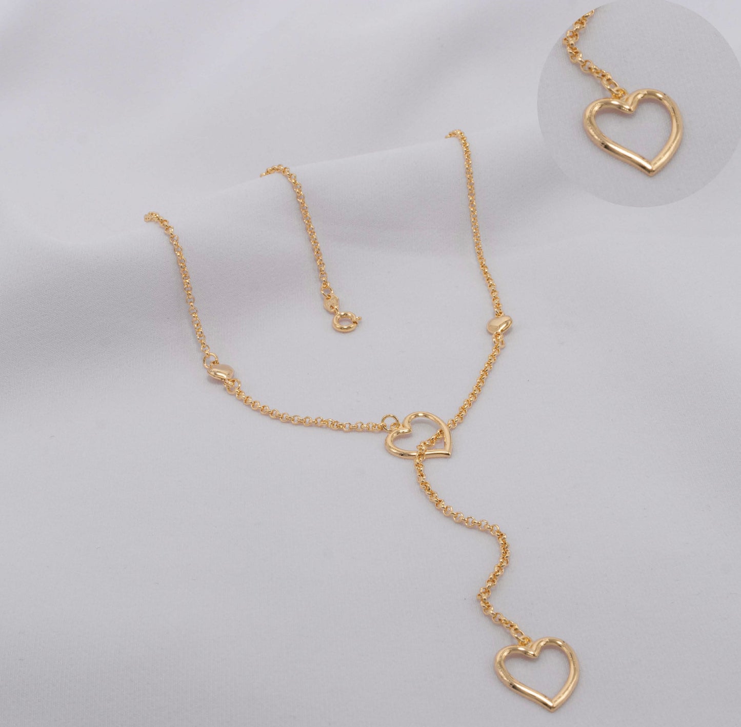 Rolong 2mm con dijes corazón